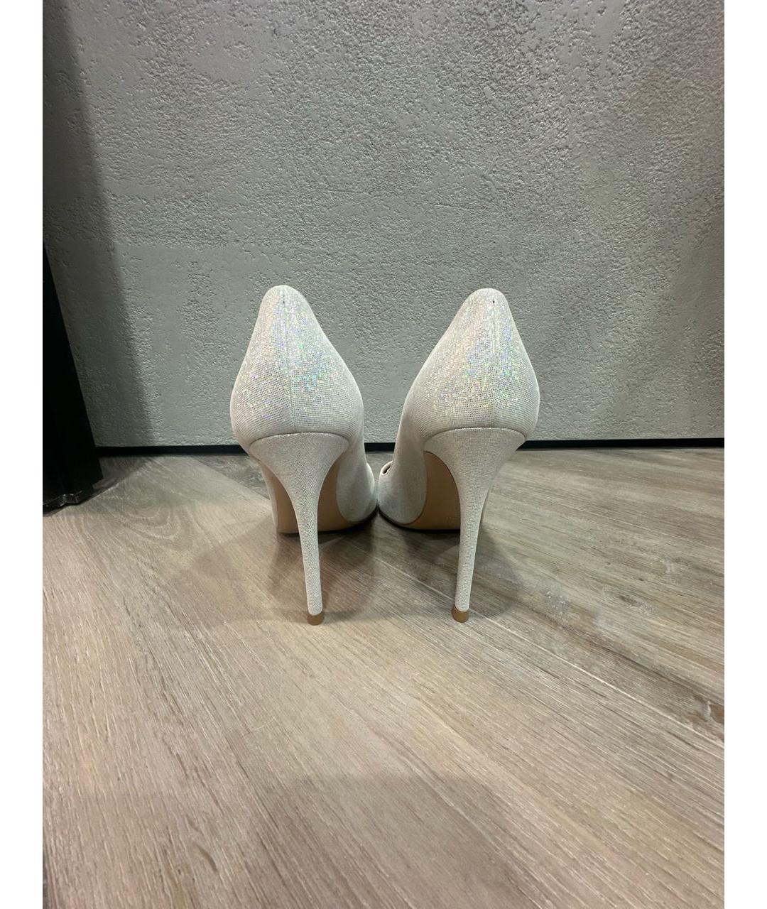 GIANVITO ROSSI Белые кожаные туфли, фото 4