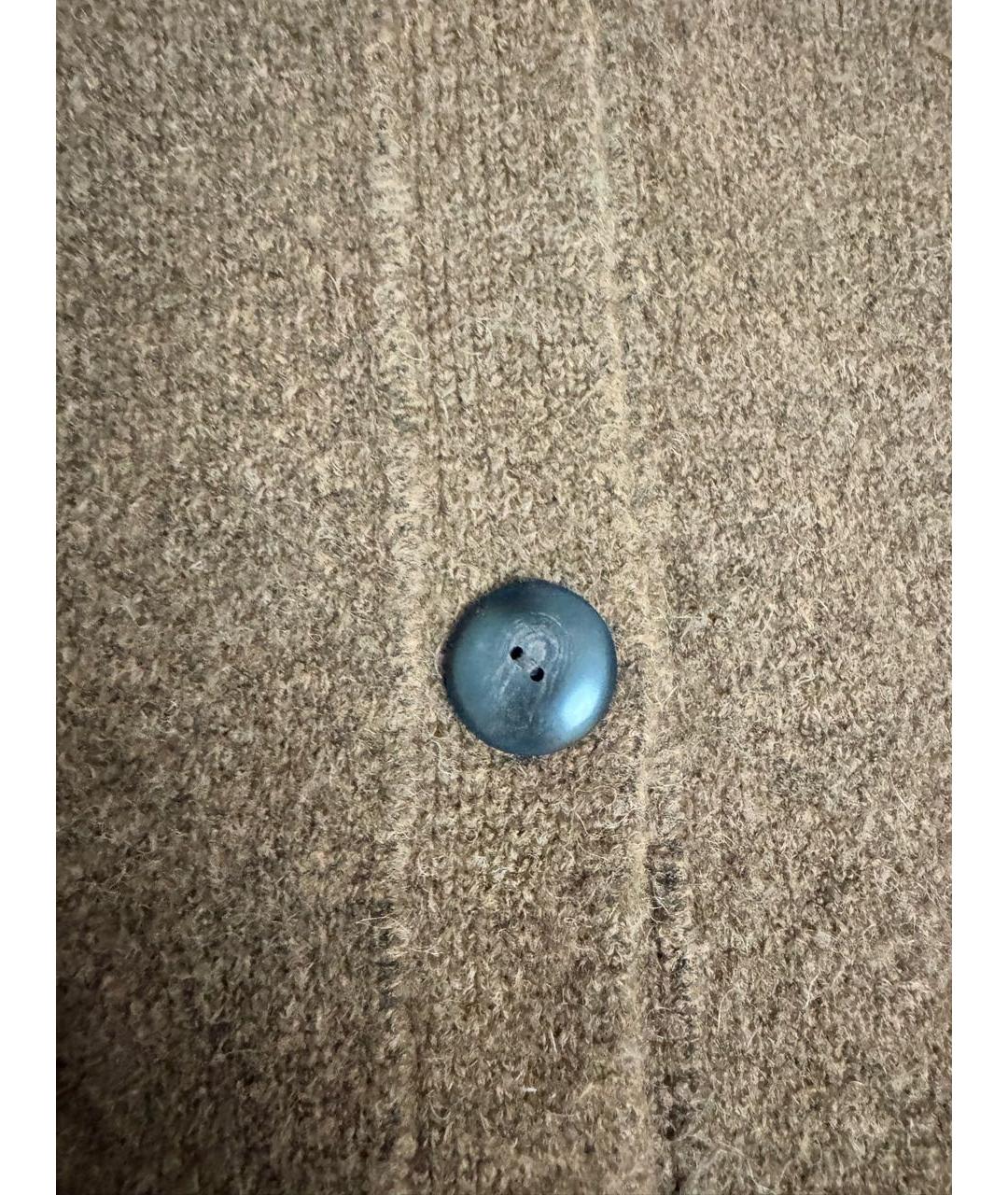 VINCE Коричневый шерстяной кардиган, фото 4