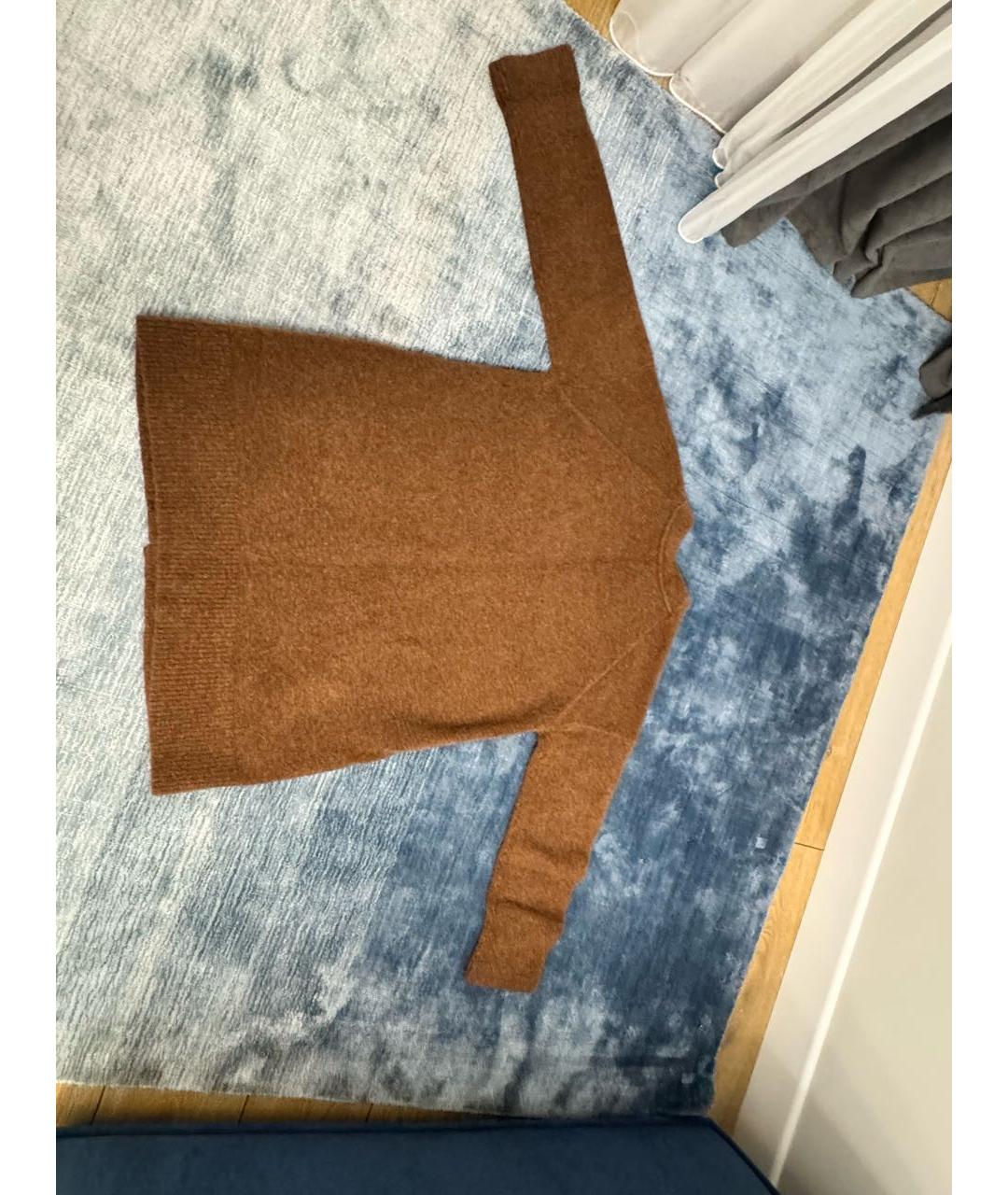 VINCE Коричневый шерстяной кардиган, фото 7