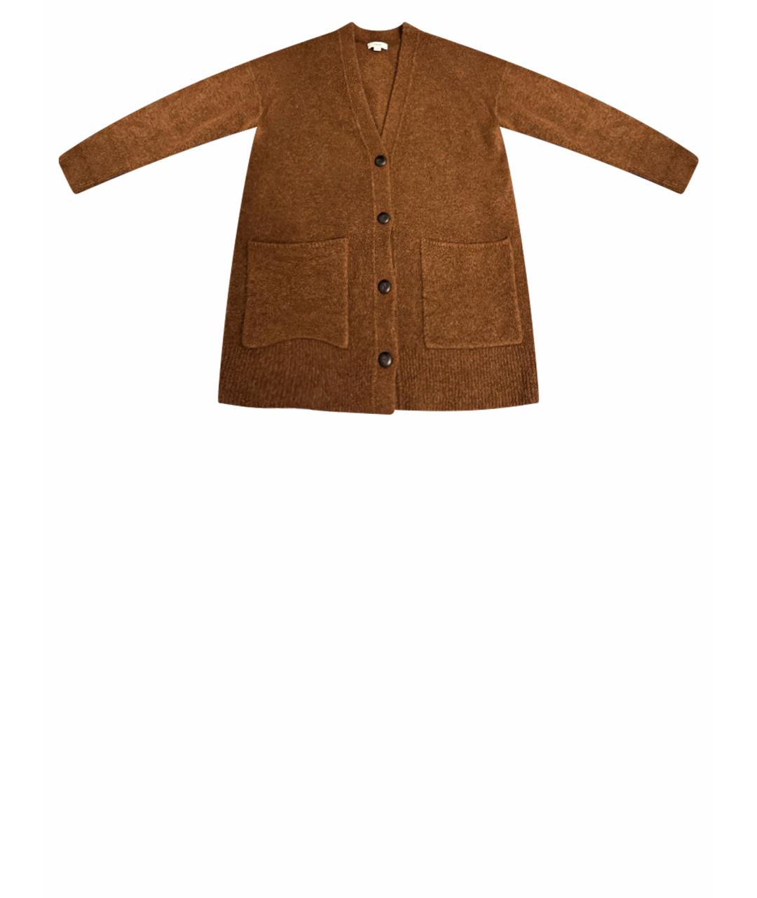 VINCE Коричневый шерстяной кардиган, фото 1