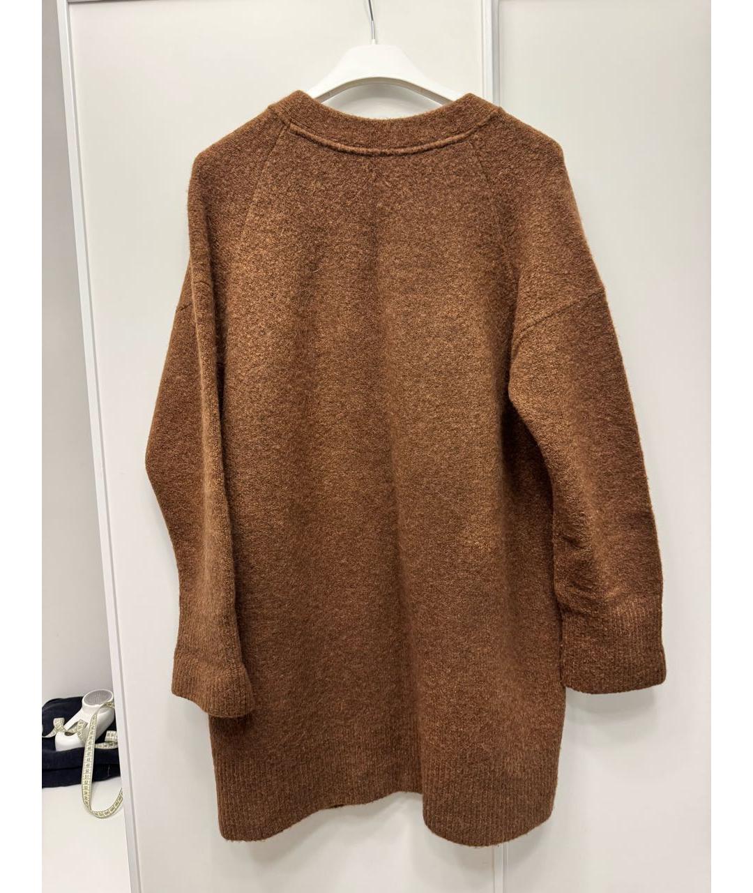 VINCE Коричневый шерстяной кардиган, фото 2