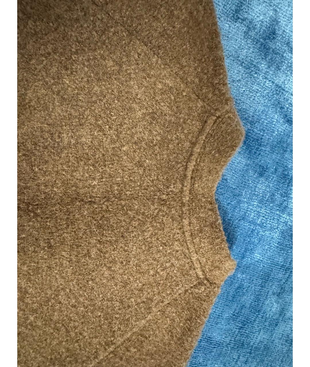 VINCE Коричневый шерстяной кардиган, фото 5
