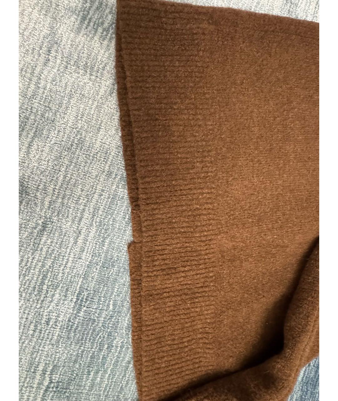 VINCE Коричневый шерстяной кардиган, фото 6