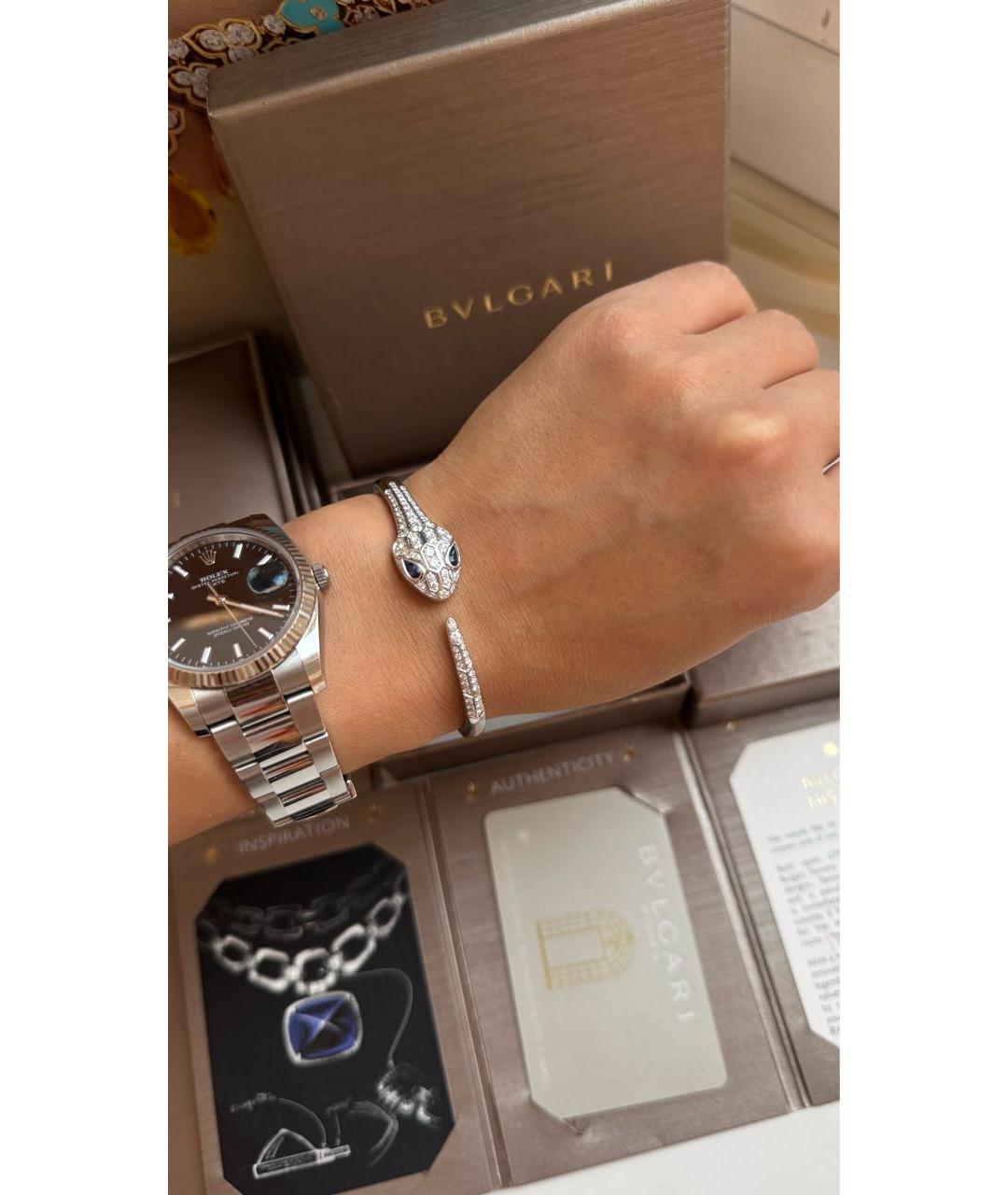 BVLGARI Белый браслет из белого золота, фото 3