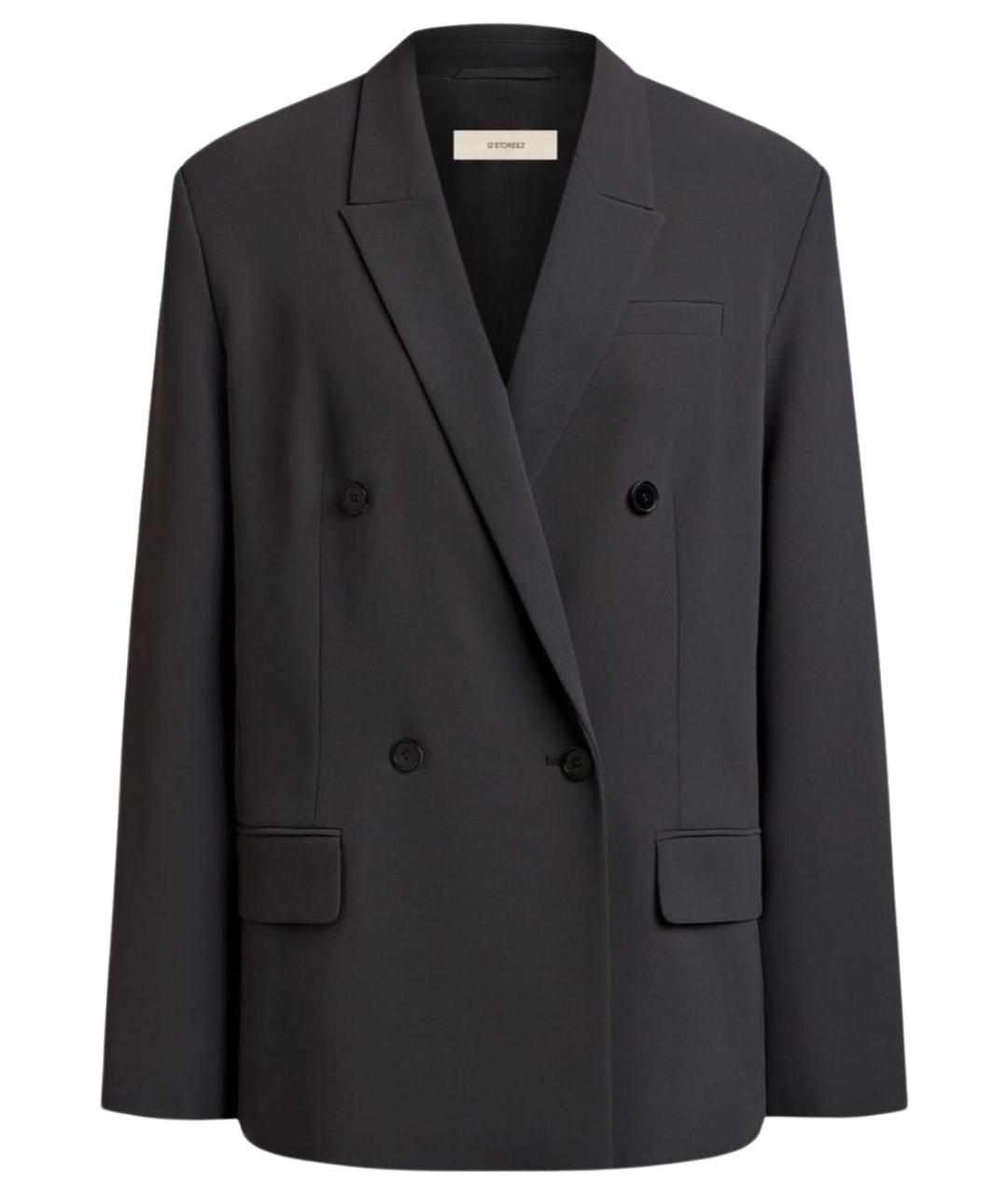 12 STOREEZ Серый хлопковый жакет/пиджак, фото 1