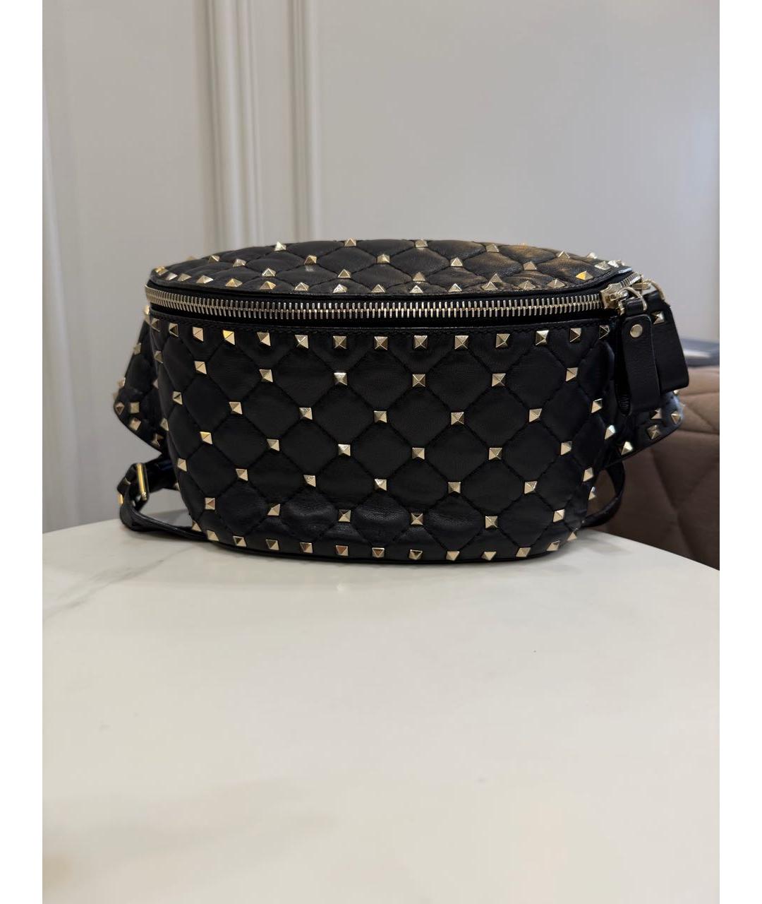 VALENTINO Черная кожаная поясная сумка, фото 9