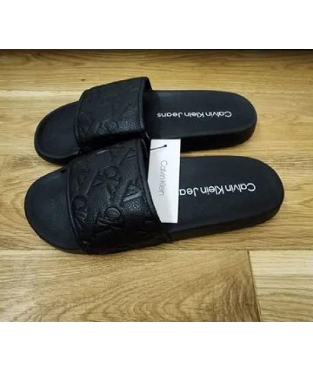 CALVIN KLEIN Черные шлепанцы, фото 4