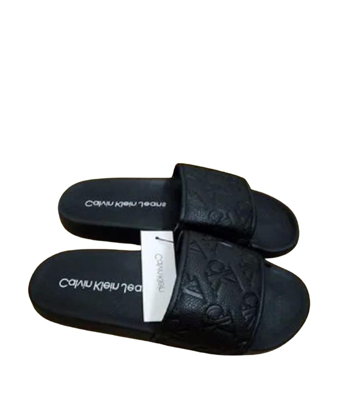CALVIN KLEIN Черные шлепанцы, фото 1