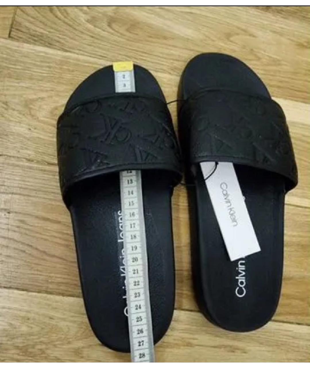 CALVIN KLEIN Черные шлепанцы, фото 3