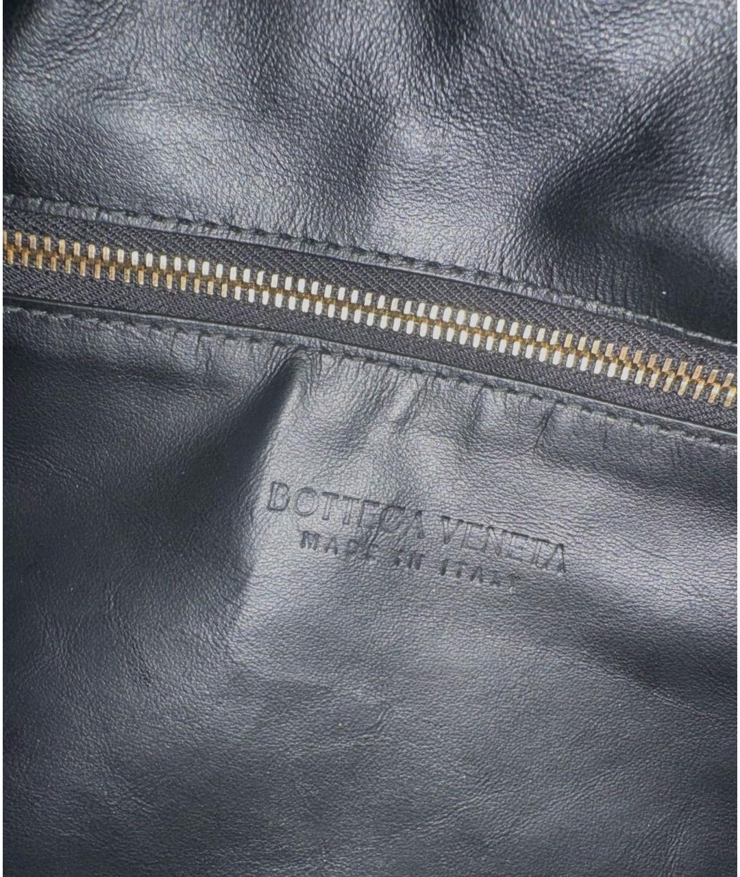 BOTTEGA VENETA Черная кожаная сумка тоут, фото 4