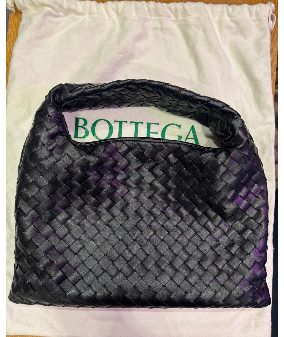 BOTTEGA VENETA Черная кожаная сумка тоут, фото 2