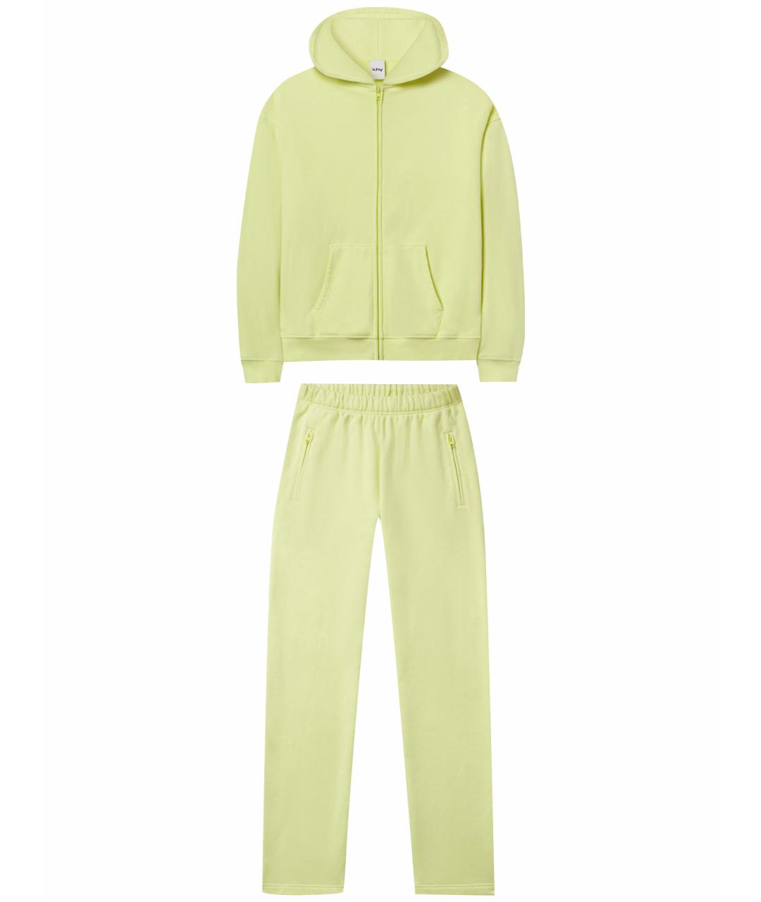 KHY Желтый хлопковый спортивные костюмы, фото 1