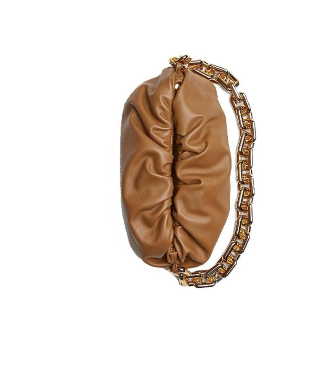 BOTTEGA VENETA Коричневая кожаная сумка с короткими ручками, фото 3