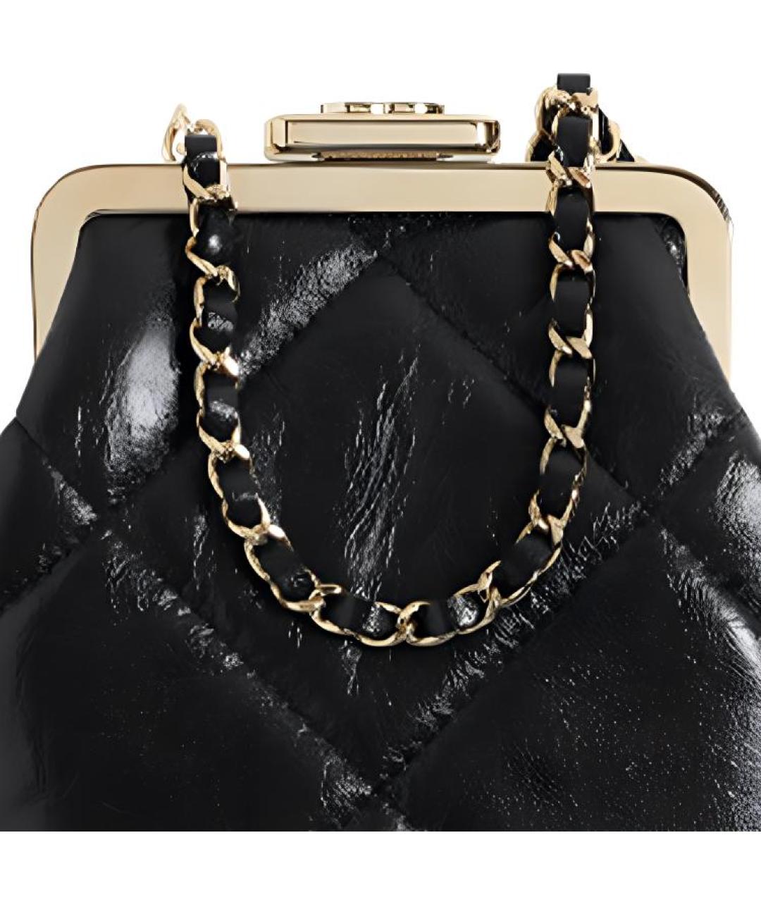 CHANEL Черная кожаная сумка через плечо, фото 2