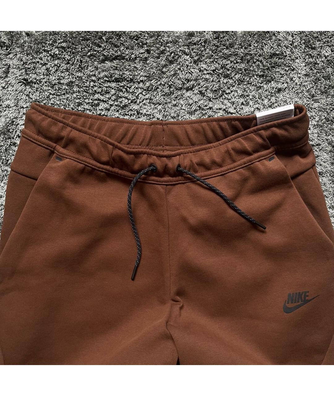 NIKE Коричневые хлопковые повседневные брюки, фото 2