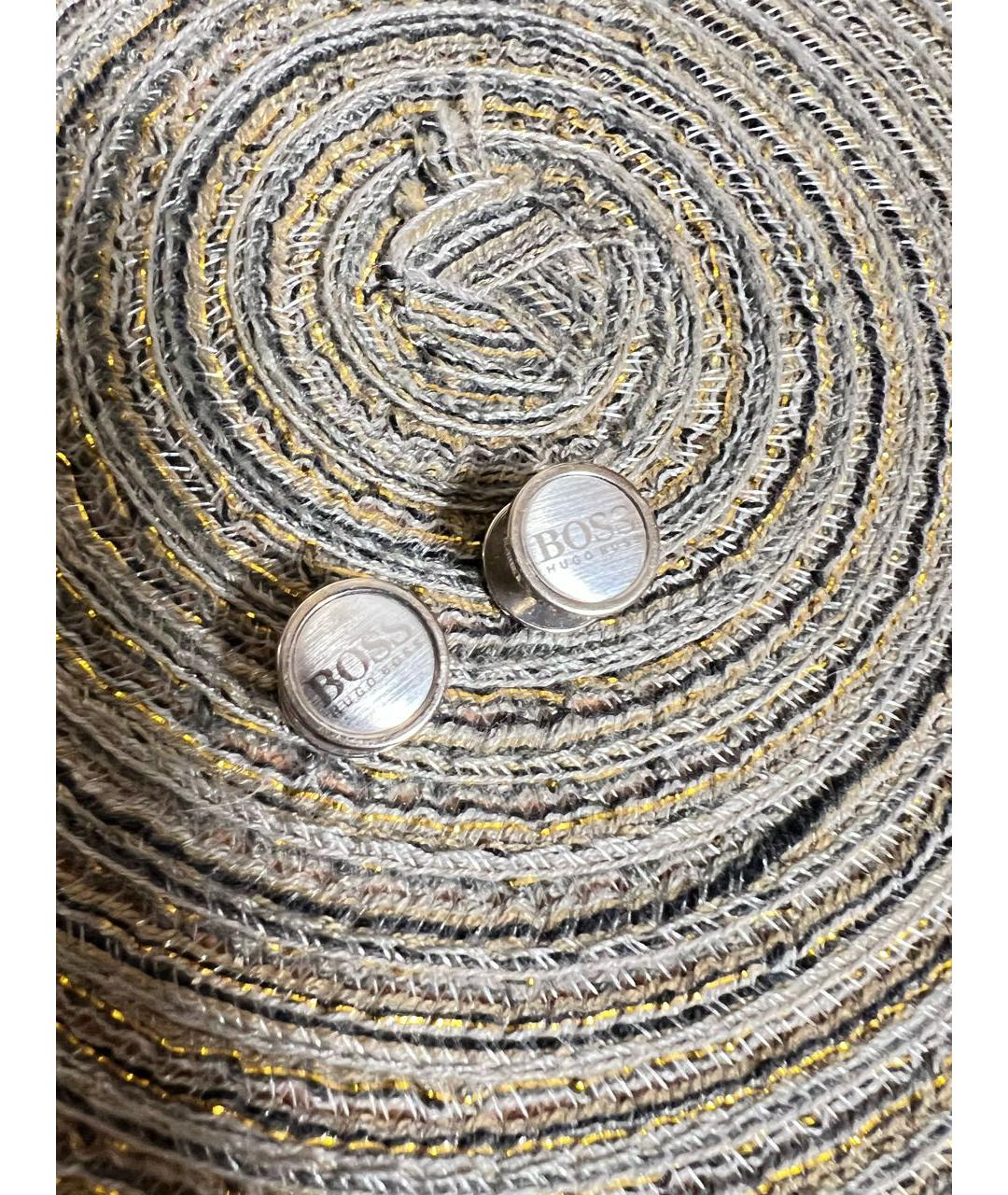 HUGO BOSS Серебряные металлические запонки, фото 4