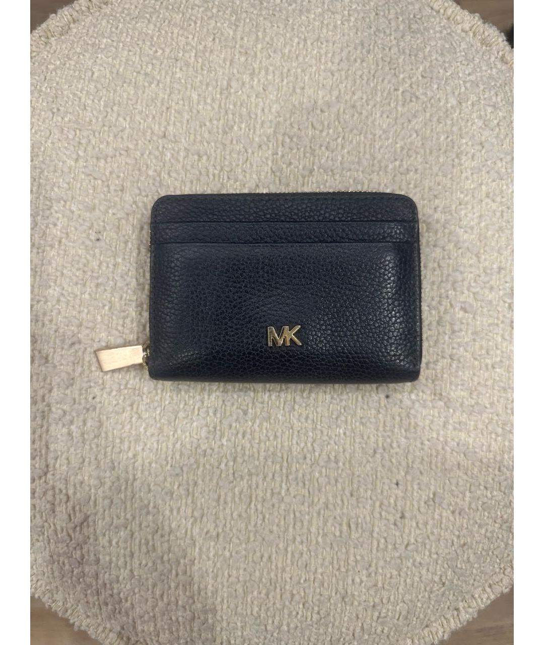 MICHAEL KORS Темно-синий кожаный кошелек, фото 5