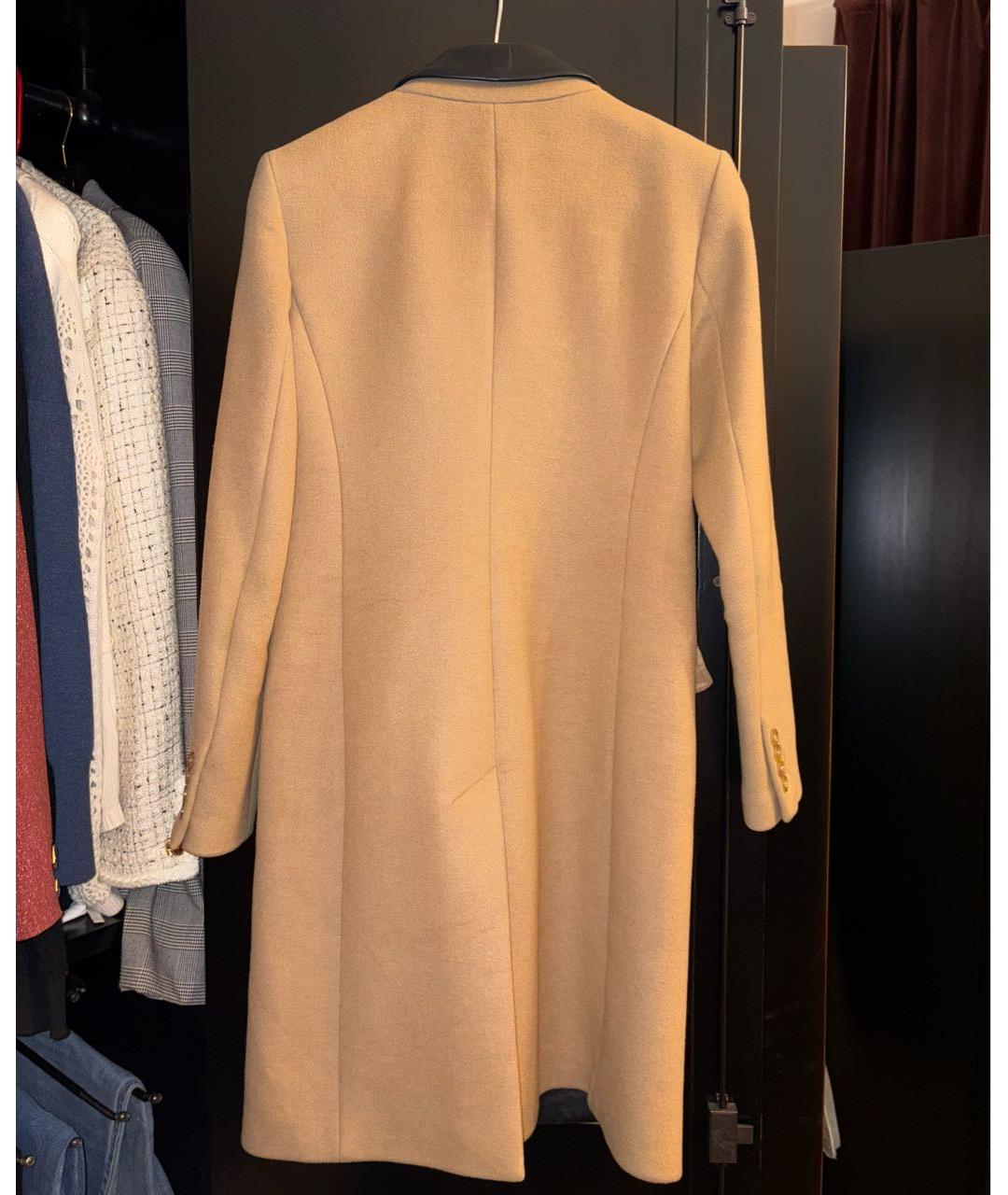 MICHAEL MICHAEL KORS Бежевое шерстяное пальто, фото 2