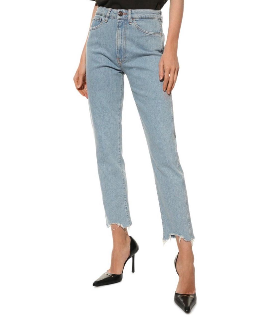 3X1 Голубые хлопко-эластановые джинсы слим, фото 2