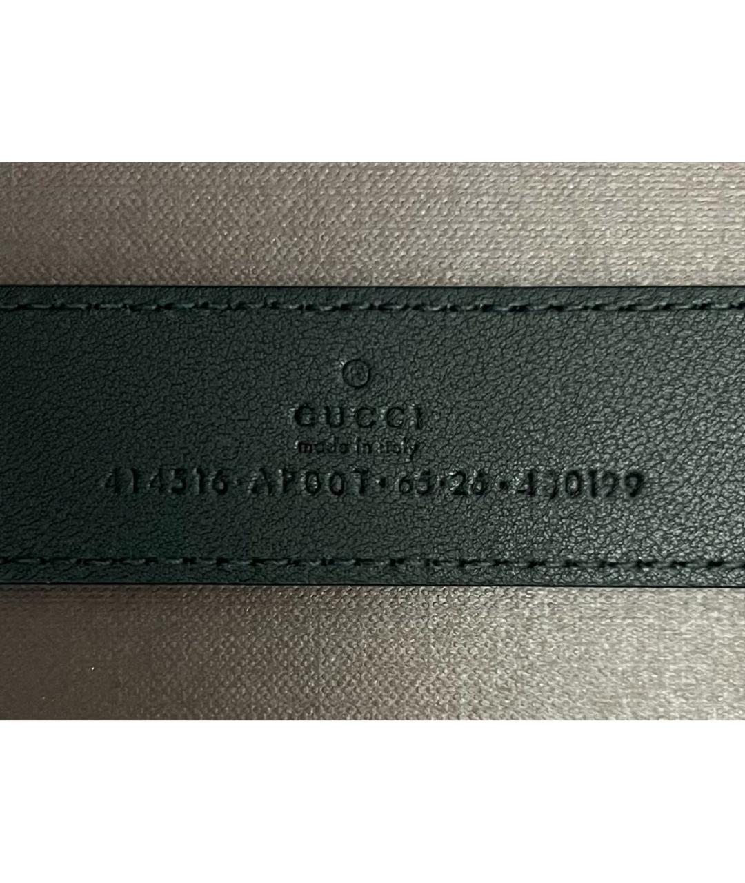 GUCCI Черный кожаный ремень, фото 4