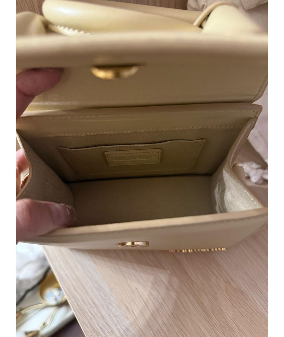 JACQUEMUS Бежевая сумка с короткими ручками, фото 4