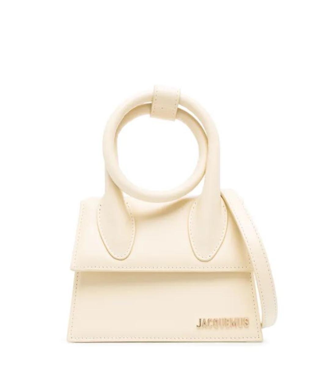 JACQUEMUS Бежевая сумка с короткими ручками, фото 1