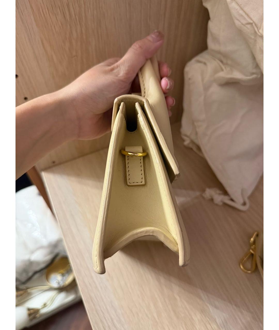 JACQUEMUS Бежевая сумка с короткими ручками, фото 6