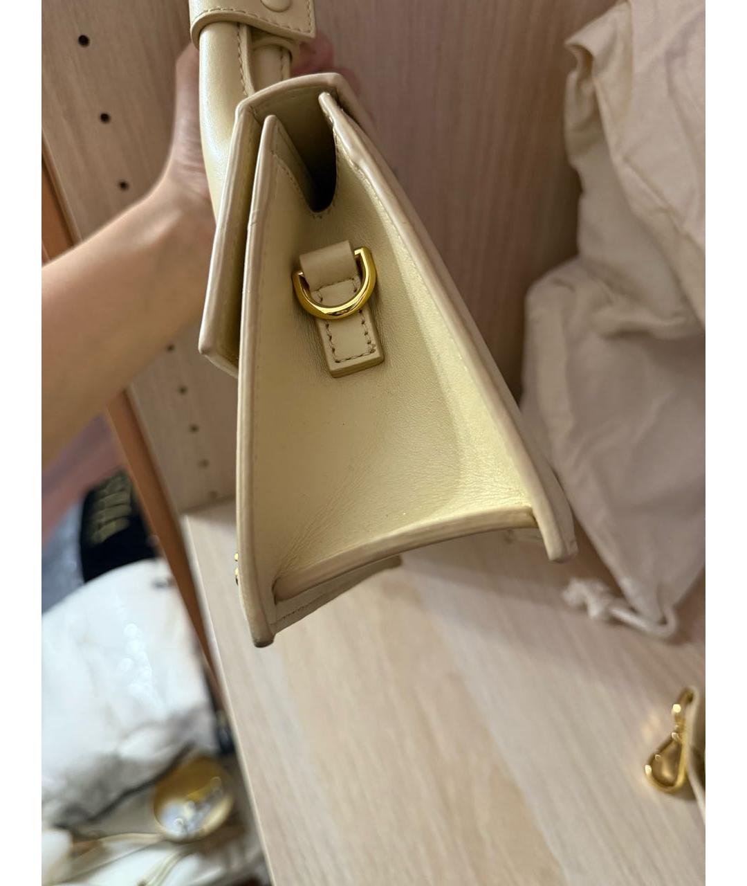 JACQUEMUS Бежевая сумка с короткими ручками, фото 7