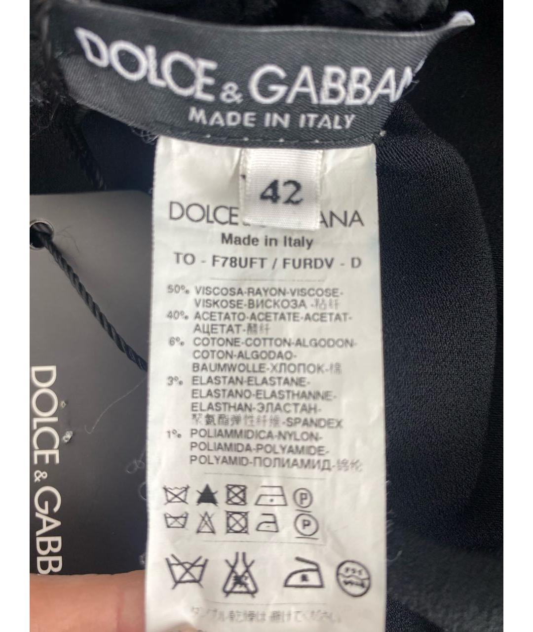 DOLCE&GABBANA Черная вискозная блузы, фото 4