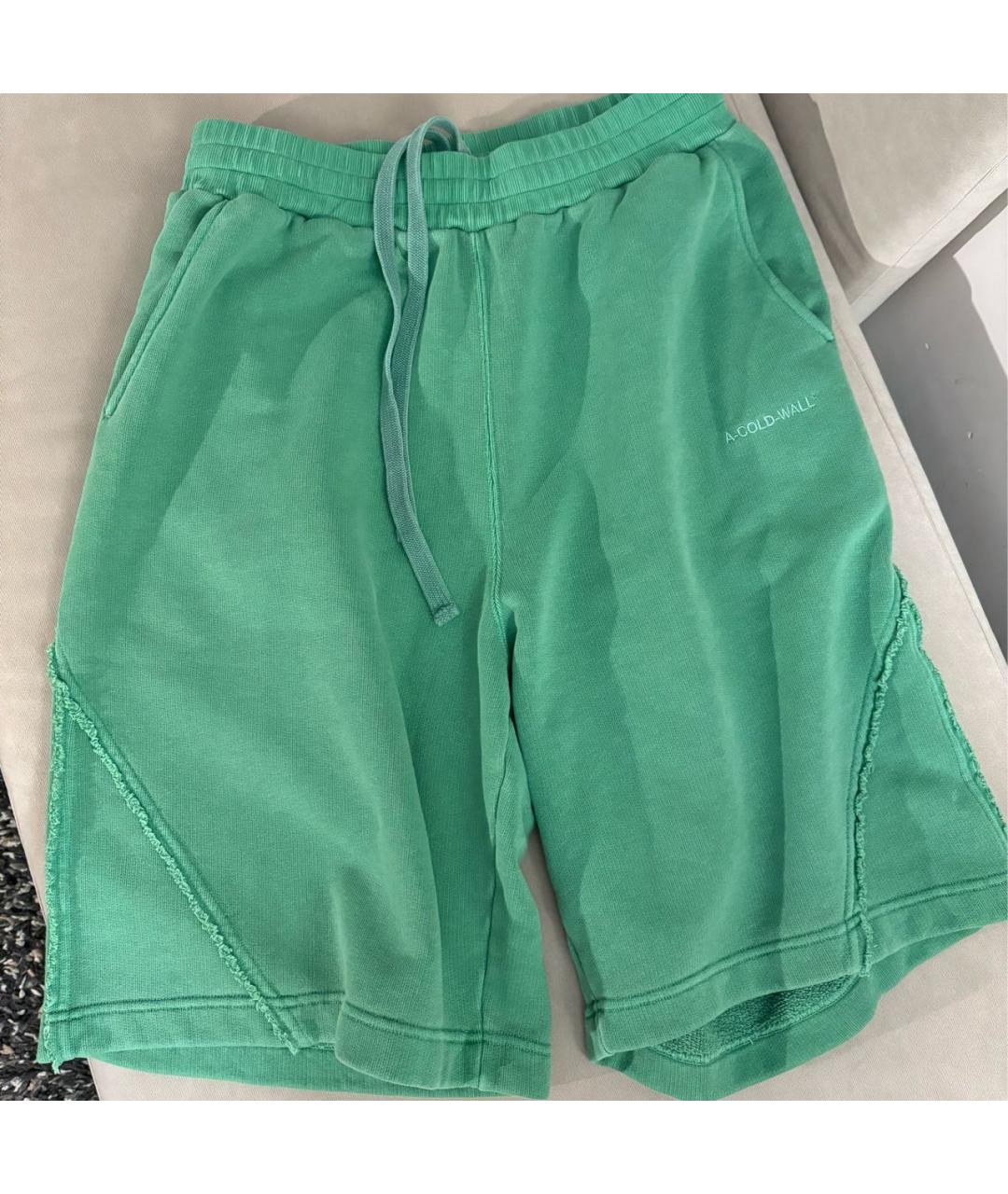A-COLD-WALL* Зеленые хлопковые шорты, фото 6