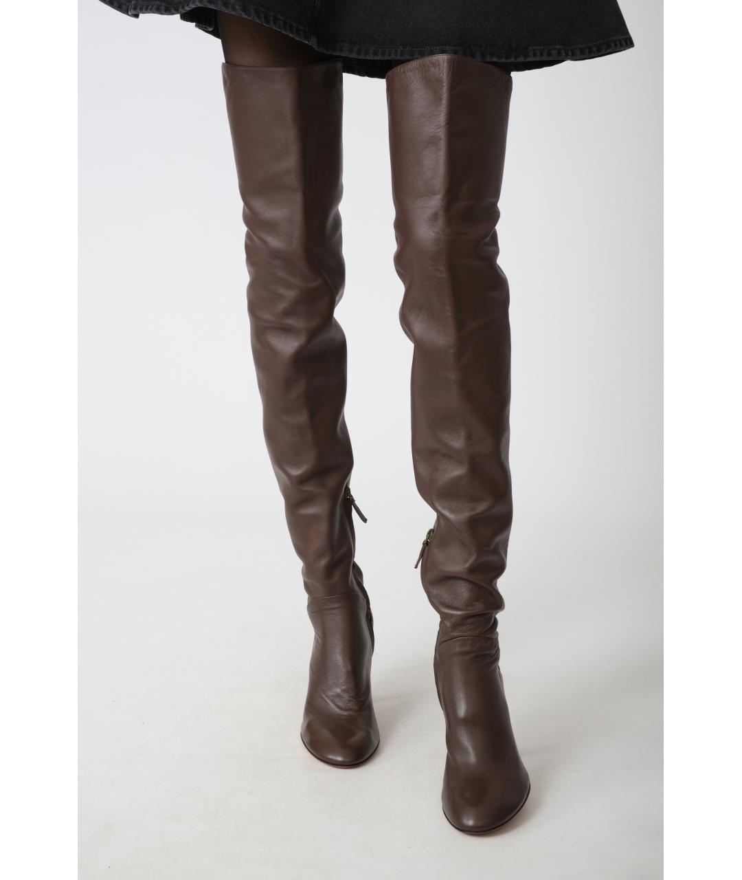 PETAR PETROV Коричневые кожаные сапоги, фото 5