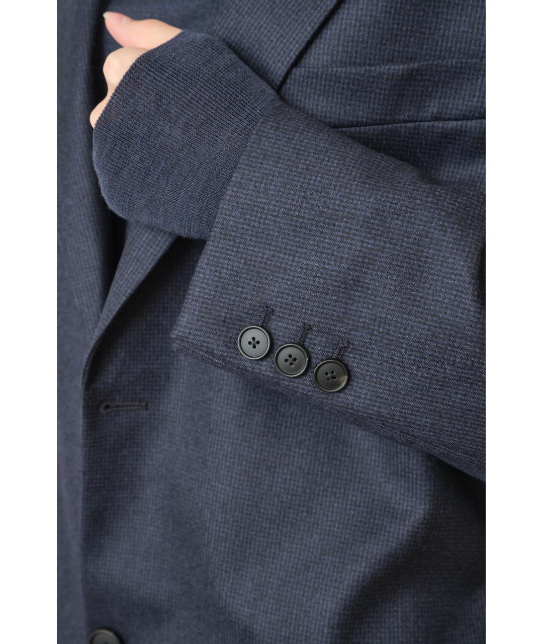 PETAR PETROV Темно-синий шерстяной жакет/пиджак, фото 5