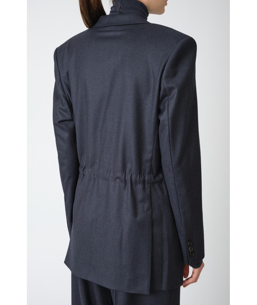 PETAR PETROV Темно-синий шерстяной жакет/пиджак, фото 3