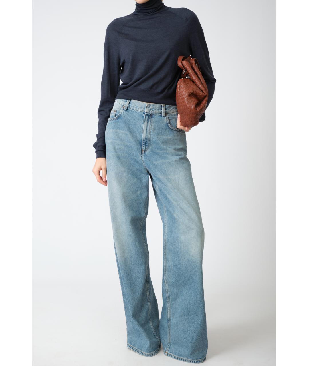 PETAR PETROV Темно-синий шерстяной джемпер / свитер, фото 2