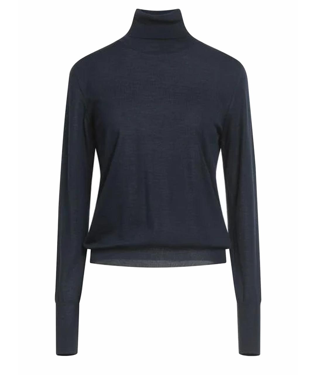 PETAR PETROV Темно-синий шерстяной джемпер / свитер, фото 1