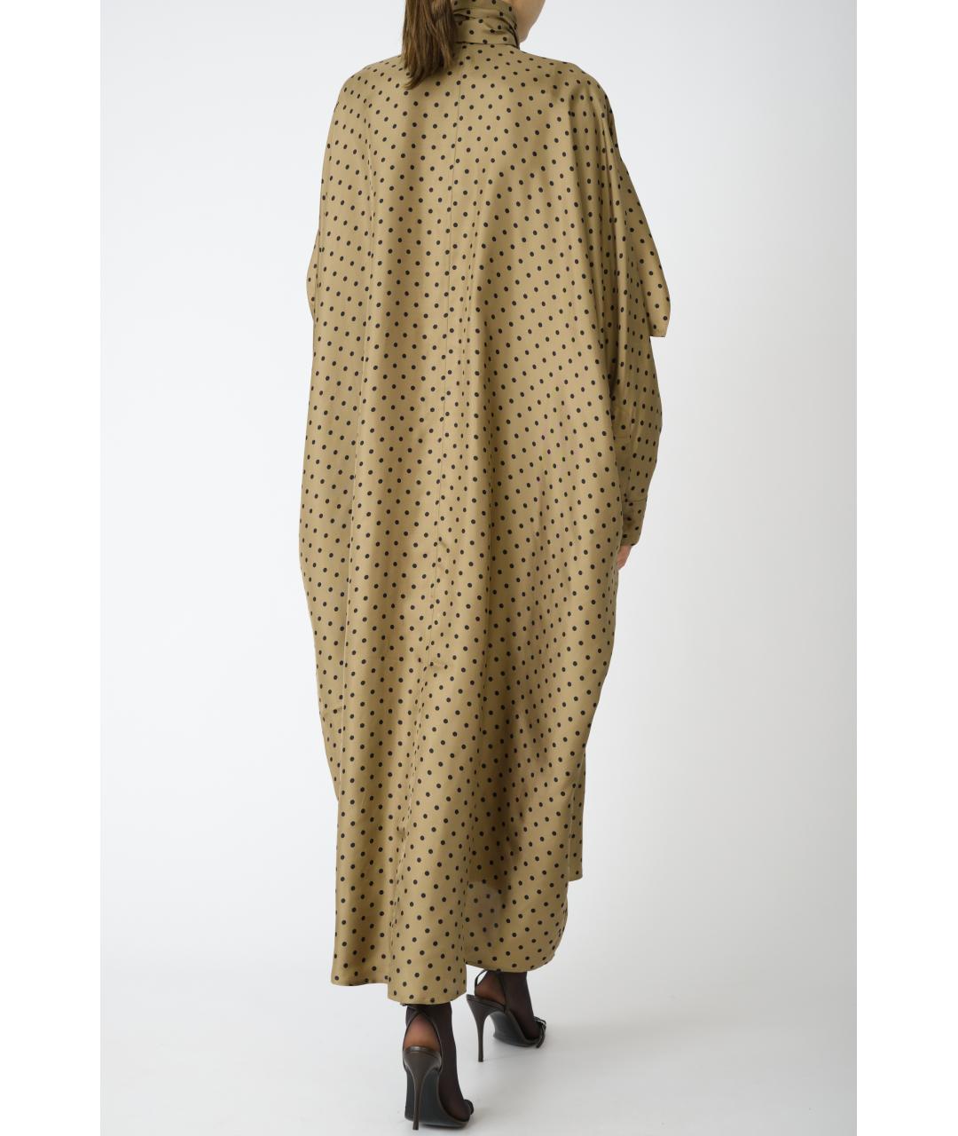 PETAR PETROV Коричневое шелковое повседневное платье, фото 3