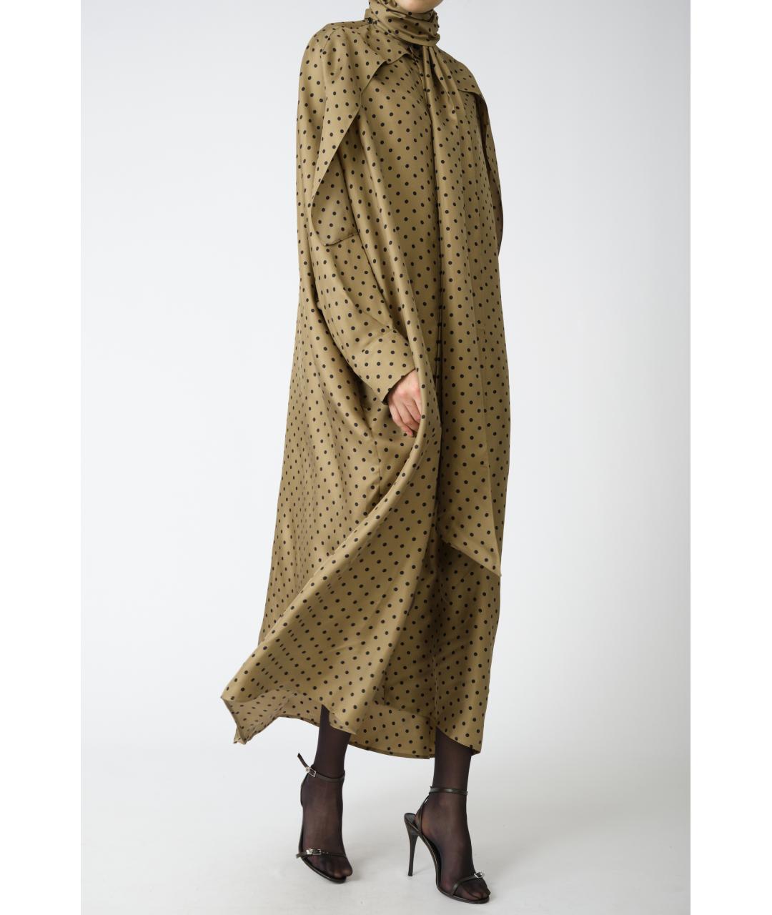 PETAR PETROV Коричневое шелковое повседневное платье, фото 2