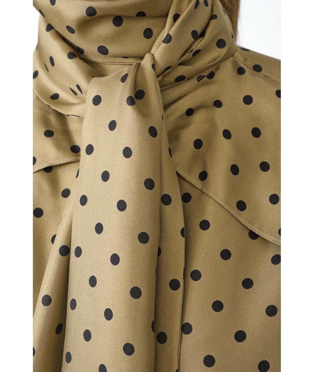 PETAR PETROV Коричневое шелковое повседневное платье, фото 4