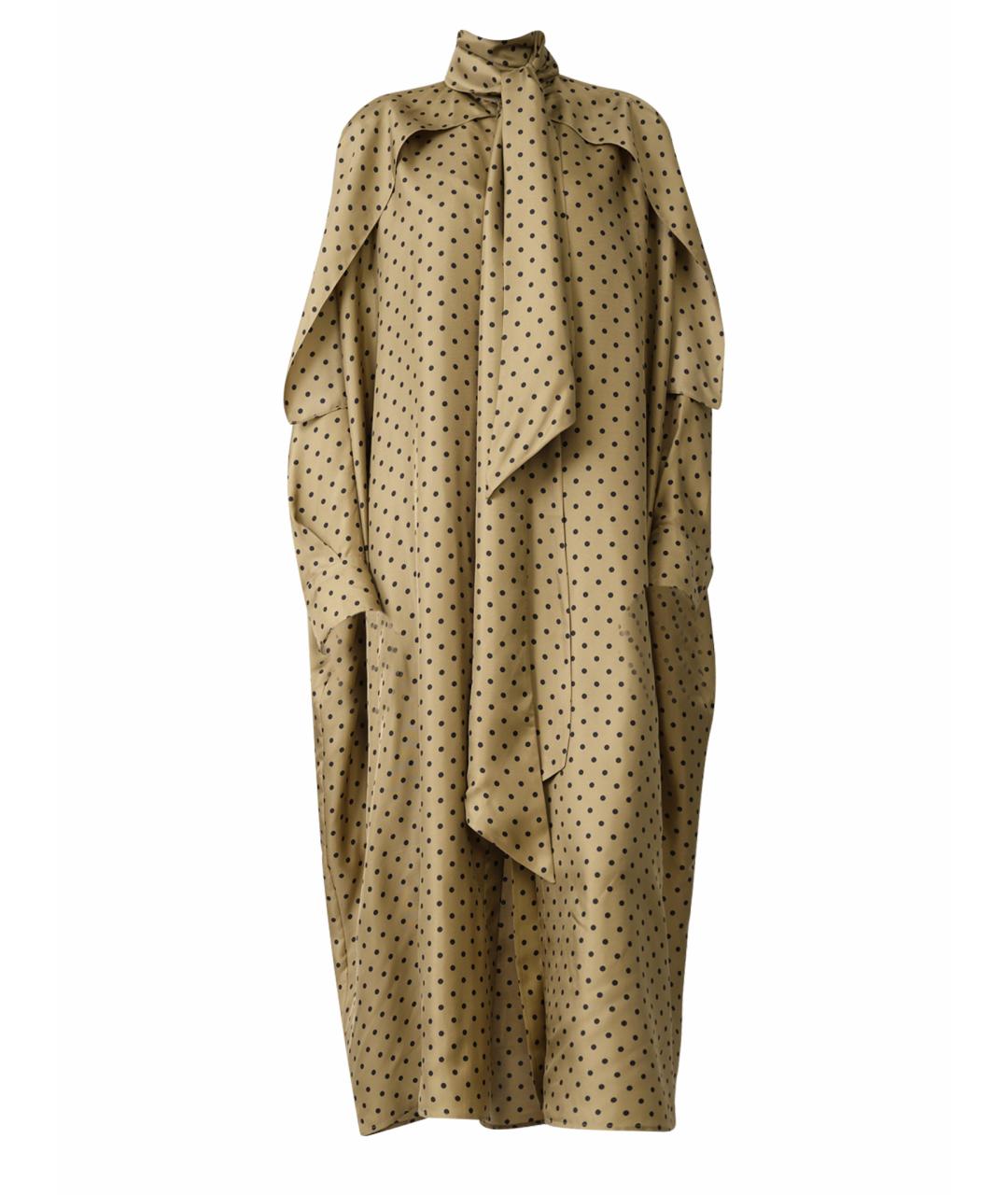 PETAR PETROV Коричневое шелковое повседневное платье, фото 1