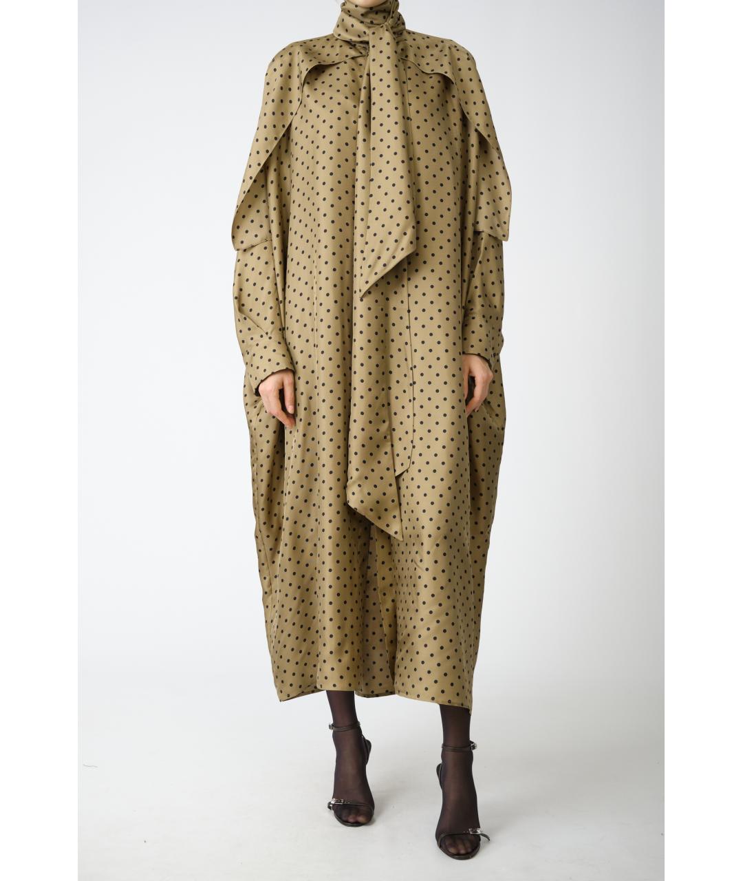 PETAR PETROV Коричневое шелковое повседневное платье, фото 7