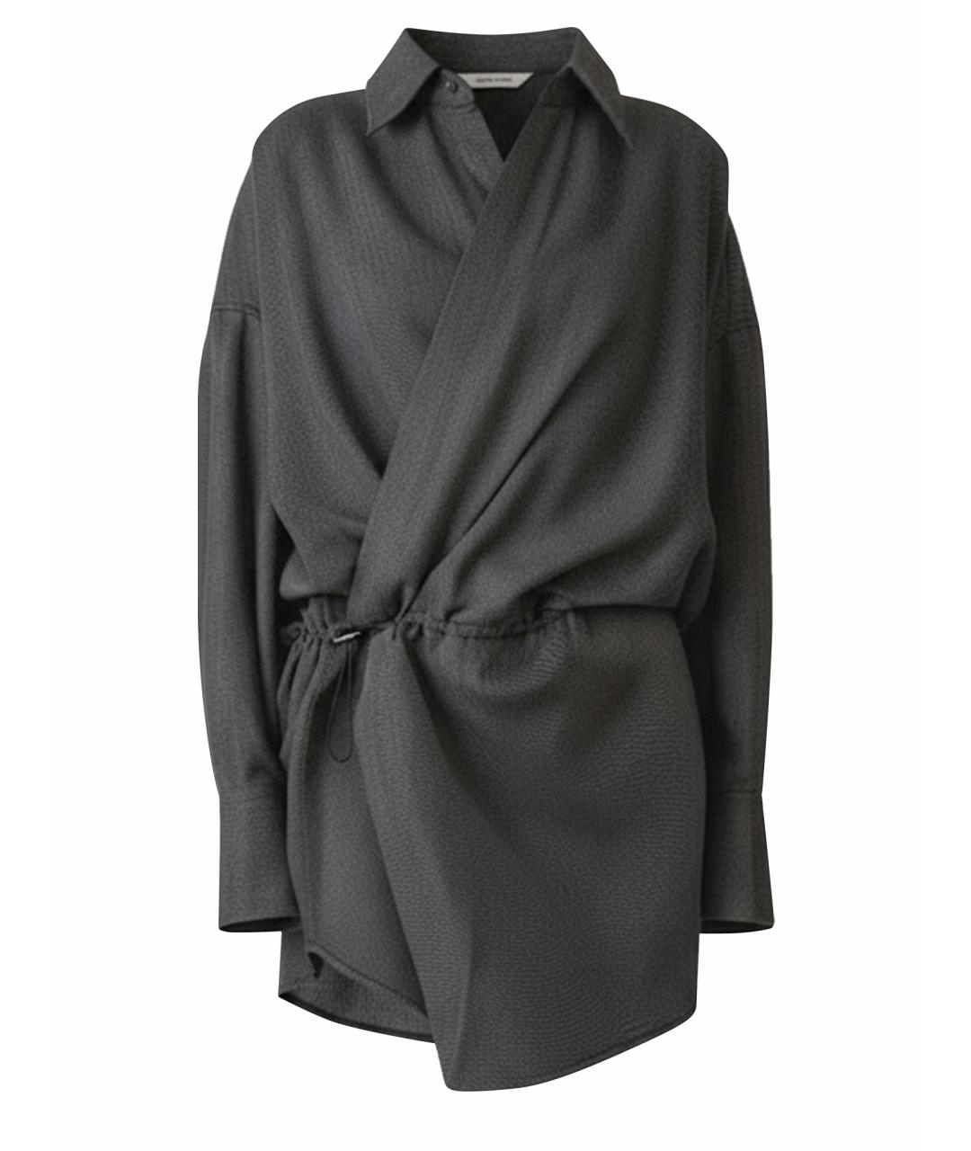 PETAR PETROV Серое шерстяное повседневное платье, фото 1