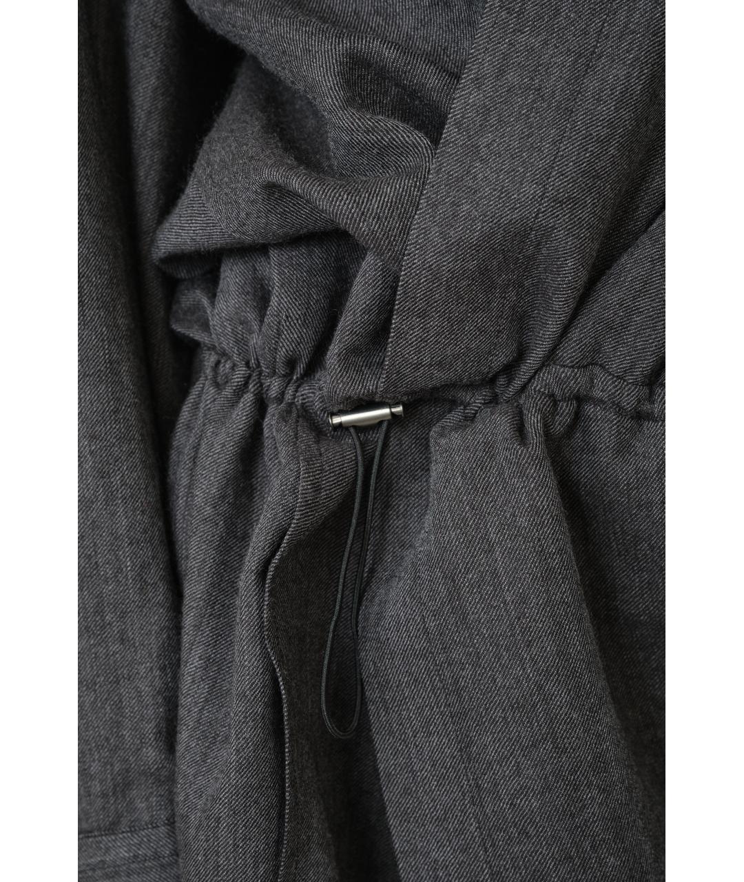 PETAR PETROV Серое шерстяное повседневное платье, фото 5