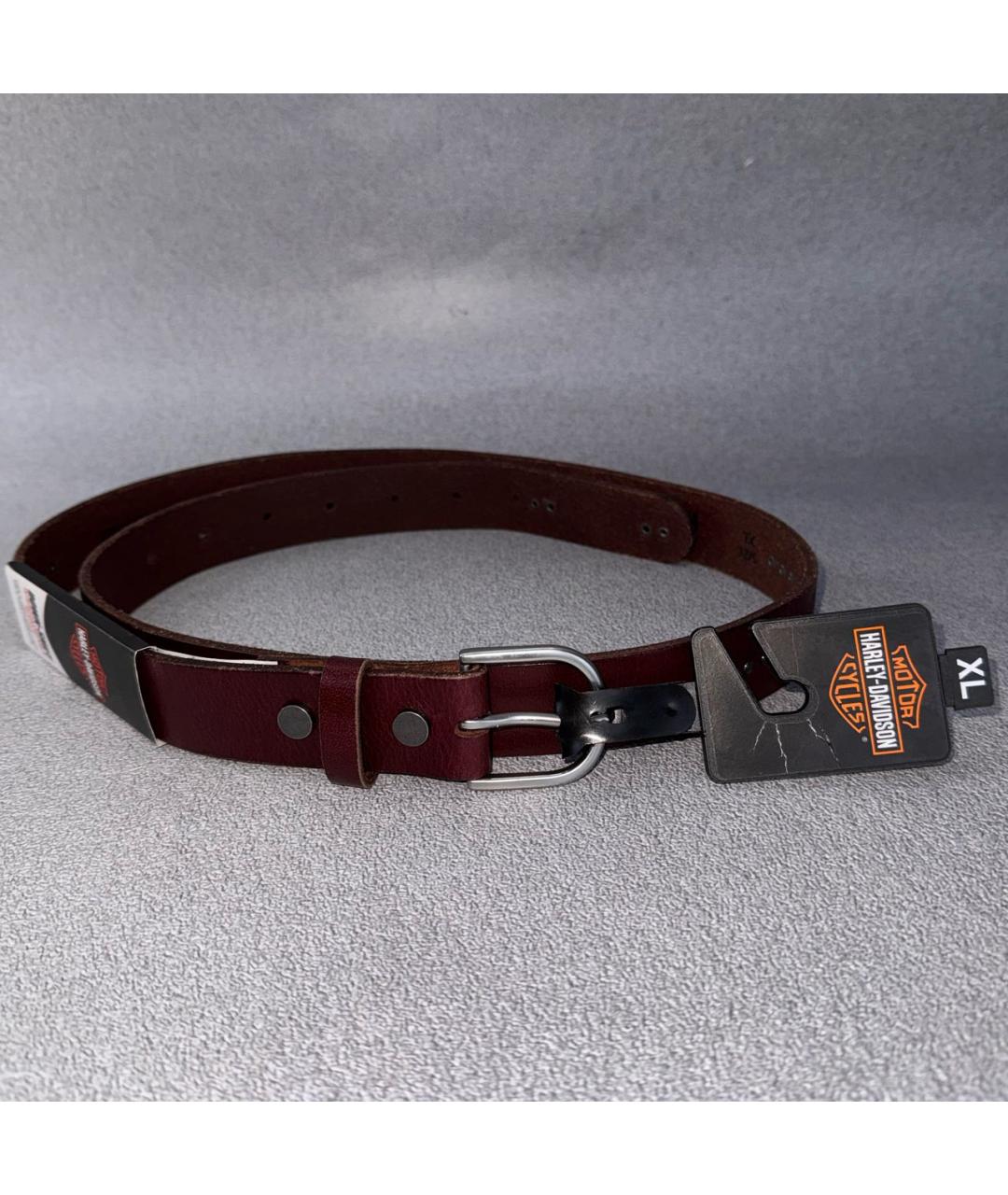 Harley Davidson Коричневый кожаный ремень, фото 2