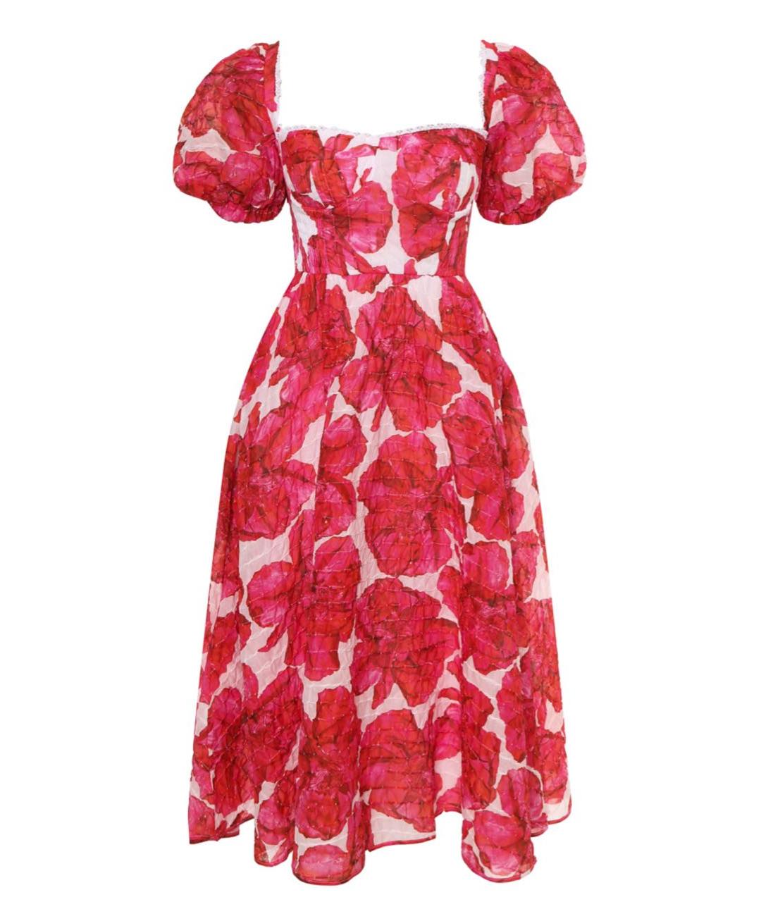 CHARO RUIZ Розовое хлопковое коктейльное платье, фото 5