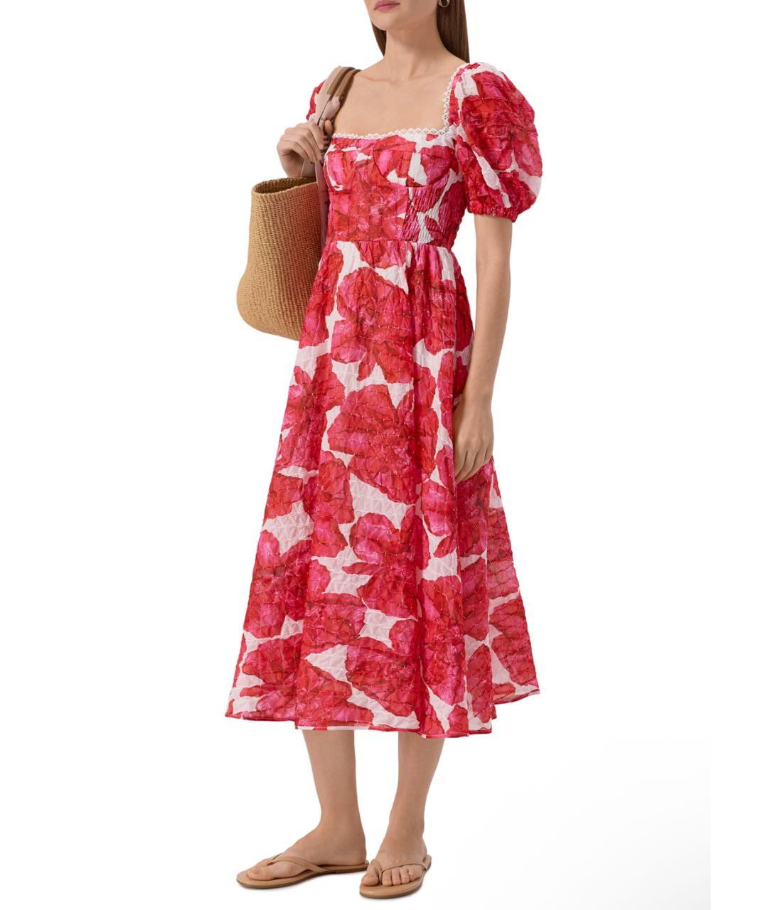 CHARO RUIZ Розовое хлопковое коктейльное платье, фото 2