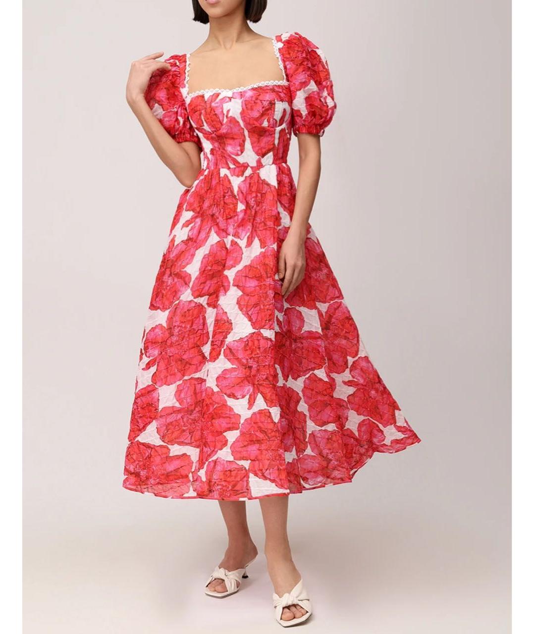 CHARO RUIZ Розовое хлопковое коктейльное платье, фото 6