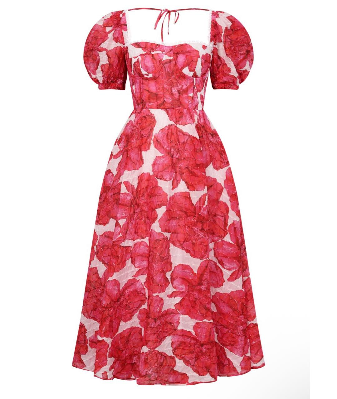 CHARO RUIZ Розовое хлопковое коктейльное платье, фото 1