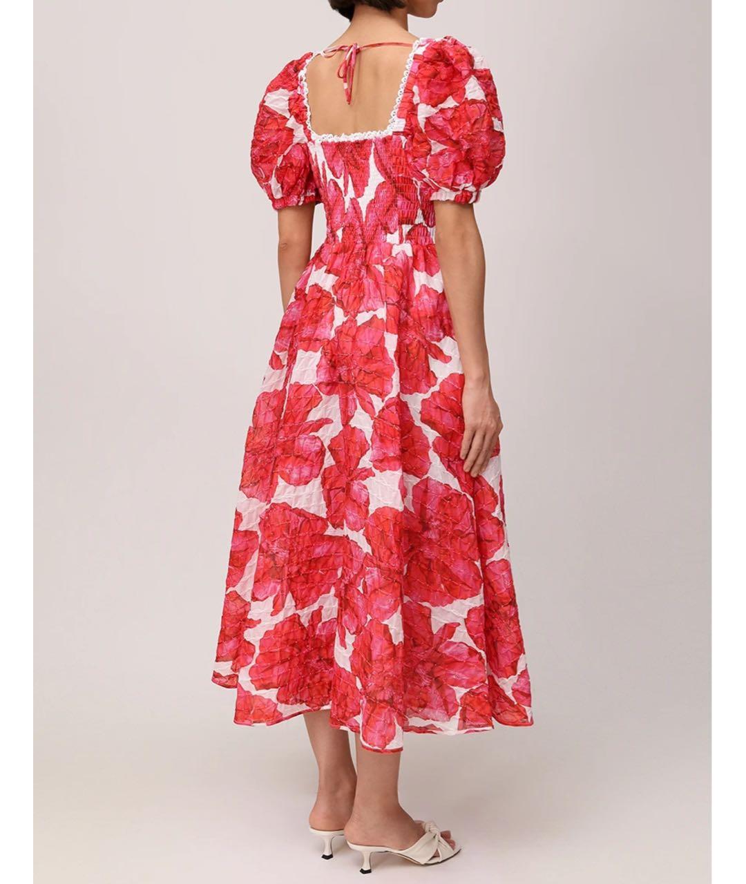 CHARO RUIZ Розовое хлопковое коктейльное платье, фото 7