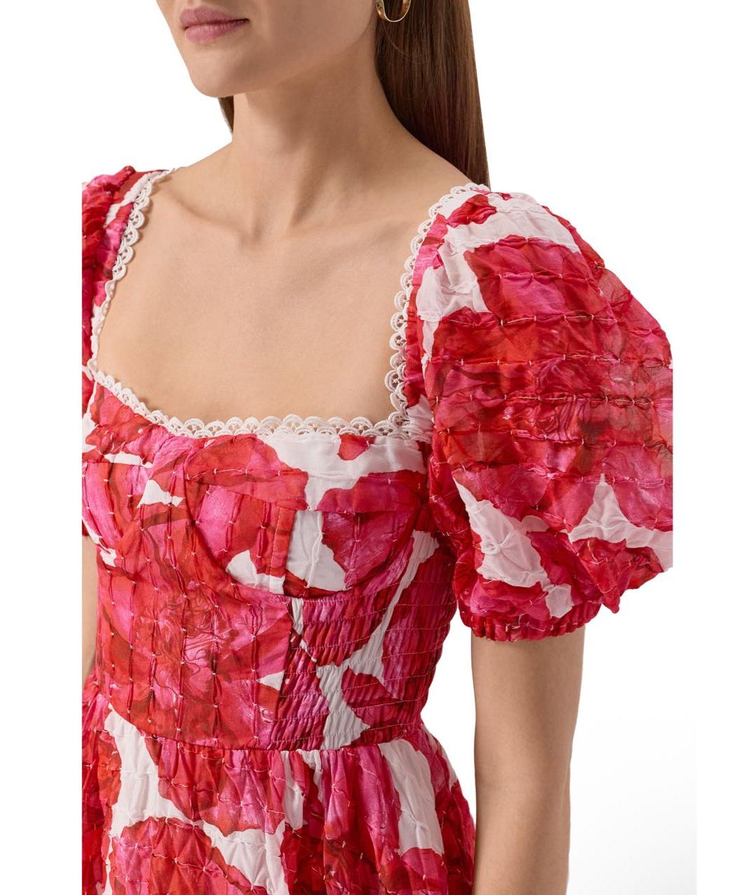 CHARO RUIZ Розовое хлопковое коктейльное платье, фото 4