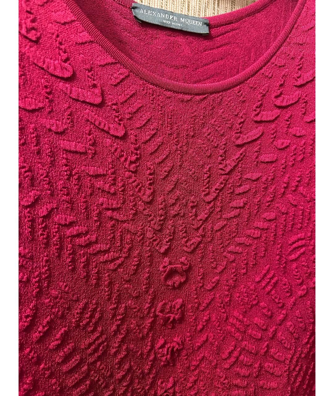 ALEXANDER MCQUEEN Розовое вискозное коктейльное платье, фото 4
